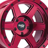 1 X DIRTY LIFE COMPOUND 17X9 6-139.7 106 Hub -12 Offset Red Wheel Rim