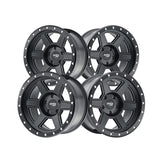 1 X DIRTY LIFE COMPOUND 17X9 6-135 87.1 Hub -12 Offset Black Wheel Rim