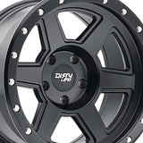 1 X DIRTY LIFE COMPOUND 17X9 6-135 87.1 Hub -12 Offset Black Wheel Rim
