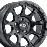 1 X DIRTY LIFE DRIFTER 17X8.5 6-139.7 106 Hub -6 Offset Black Wheel Rim