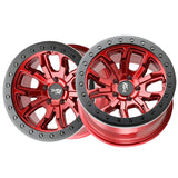 1 X DIRTY LIFE DT-1 17X9 6-139.7 106 Hub -12 Offset Red Wheel Rim