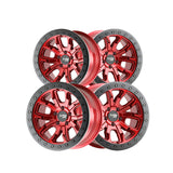 1 X DIRTY LIFE DT-1 17X9 6-139.7 106 Hub -12 Offset Red Wheel Rim