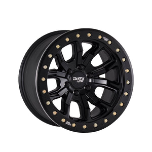 1 X DIRTY LIFE DT-1 17X9 8-165.1 130.8 Hub -12 Offset Black Wheel Rim