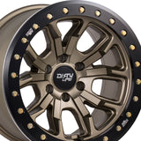 1 X DIRTY LIFE DT-1 17X9 6-139.7 106 Hub -12 Offset Bronze Wheel Rim