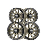 1 X DIRTY LIFE DT-2 17X9 8-165.1 130.8 Hub -12 Offset Gold Wheel Rim