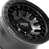 1 X DIRTY LIFE DT-3 17X9 6x139.7 106 Hub -12 Offset Satin Black Wheel Rim