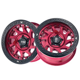 1 X DIRTY LIFE ENIGMA RACE 17X9 6-135 87.1 Hub -12 Offset Red Wheel Rim