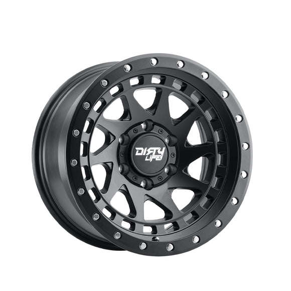 1 X DIRTY LIFE ENIGMA 17X9 6-139.7 106 Hub -12 Offset Black Wheel Rim