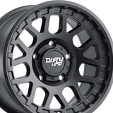 1 X DIRTY LIFE MESA 17X9 5-127 78.1 Hub -12 Offset Black Wheel Rim