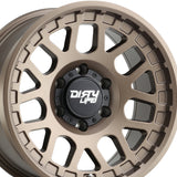 1 X DIRTY LIFE MESA 17X9 6-139.7 106 Hub 0 Offset Bronze Wheel Rim