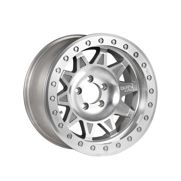 1 X DIRTY LIFE ROADKILL RACE 14X7 4-156 131.1 Hub 13 Offset Silver Wheel Rim