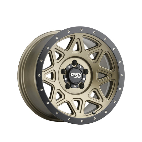 1 X DIRTY LIFE THEORY 17X9 6-139.7 106 Hub -12 Offset Black Wheel Rim