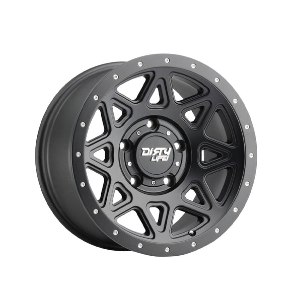 1 X DIRTY LIFE THEORY 16X8 5-114.3 72.6 Hub 0 Offset Black Wheel Rim