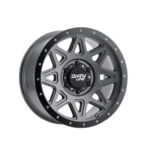 1 X DIRTY LIFE THEORY 17X9 6-139.7 106 Hub -12 Offset Black Wheel Rim