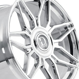 1 X Dolce Luxury Verona 24x10 6x139.7 73.1 Hub 6.88 Offset Chrome Wheel Rim