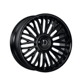 1 X Dolce Luxury Lusso 24x10 6x135/6x139.7 87.1 Hub 6.88 Offset Glossy Black Wheel Rim