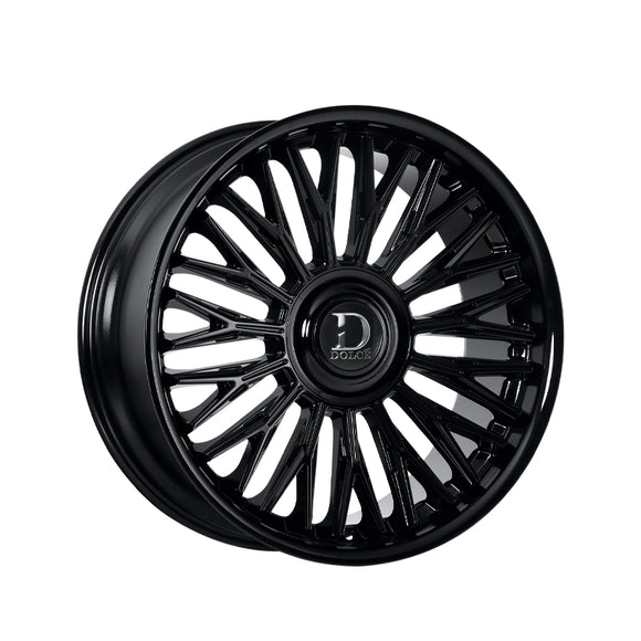 1 X Dolce Luxury Lusso 24x10 6x139.7 73.1 Hub 6.48 Offset Glossy Black Wheel Rim