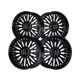 1 X Dolce Luxury Lusso 24x10 6x139.7 73.1 Hub 6.88 Offset Glossy Black Wheel Rim