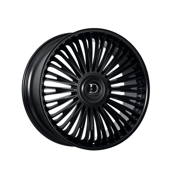 1 X Dolce Luxury Razzo 22x9.5 6x135/6x139.7 87.1 Hub 6.63 Offset Glossy Black Wheel Rim