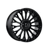 1 X Dolce Luxury Roma 22x9 0 73.1 Hub 5.7 Offset Glossy Black Wheel Rim