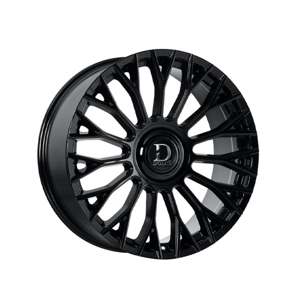 1 X Dolce Luxury Roma 22x10.5 0 73.1 Hub 7.13 Offset Glossy Black Wheel Rim