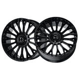 1 X Dolce Luxury Roma 22X9.5 6X135/139.7 87.1 Hub 5.96 Offset Glossy Black Wheel Rim
