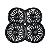 1 X Dolce Luxury Sesto 22x9.5 6x139.7 73.1 Hub 5.96 Offset Glossy Black Wheel Rim