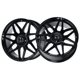 1 X Dolce Luxury Verona 22x9.5 6x139.7 73.1 Hub 6.63 Offset Glossy Black Wheel Rim