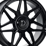 1 X Dolce Luxury Verona 24x10 6x135/6x139.7 87.1 Hub 6.88 Offset Glossy Black Wheel Rim