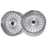 1 X Dolce Luxury Razzo 24X10 6X135/139.7 87.1 Hub 6.48 Offset Glossy Sliver Brush Face Stainless Lip Wheel Rim