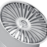 1 X Dolce Luxury Razzo 22x9.5 6x135/6x139.7 87.1 Hub 6.63 Offset Glossy Sliver Brush Face Wheel Rim