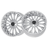 1 X Dolce Luxury Roma 22X9 5X112/120 74.1 Hub 6.18 Offset Glossy Sliver Brush Face Wheel Rim