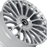 1 X Dolce Luxury Roma 22X9 5X112/120 74.1 Hub 6.18 Offset Glossy Sliver Brush Face Wheel Rim