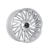 1 X Dolce Luxury Sesto 22x9.5 6x135/6x139.7 87.1 Hub 5.96 Offset Glossy Sliver Brush Face Wheel Rim