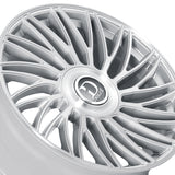 1 X Dolce Luxury Sesto 22x9.5 6x135/6x139.7 87.1 Hub 5.96 Offset Glossy Sliver Brush Face Wheel Rim