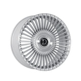 1 X Dolce Luxury Trento 24X9 5X112/120 73.1 Hub 6.09 Offset Glossy Sliver Brush Face Wheel Rim
