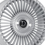 1 X Dolce Luxury Trento 24x10 6x139.7 73.1 Hub 6.88 Offset Glossy Sliver Brush Face Wheel Rim