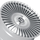 1 X Dolce Luxury Trento 24X9 5X112/120 73.1 Hub 6.09 Offset Glossy Sliver Brush Face Wheel Rim