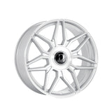 1 X Dolce Luxury Verona 22x9.5 6x139.7 73.1 Hub 6.63 Offset Glossy Sliver Brush Face Wheel Rim