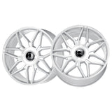 1 X Dolce Luxury Verona 22x9.5 6x135/6x139.7 87.1 Hub 6.63 Offset Glossy Sliver Brush Face Wheel Rim