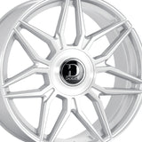1 X Dolce Luxury Verona 22x9.5 6x135/6x139.7 87.1 Hub 6.63 Offset Glossy Sliver Brush Face Wheel Rim
