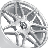 1 X Dolce Luxury Verona 22x9.5 6x135/6x139.7 87.1 Hub 6.63 Offset Glossy Sliver Brush Face Wheel Rim