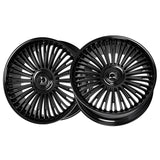 1 X Dolce Luxury Razzo 24X10 Blank 73.1 Hub 6.48 Offset Glossy Black Lip Matte Black Face Wheel Rim