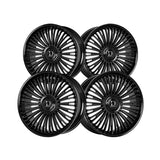 1 X Dolce Luxury Razzo 24X10 Blank 73.1 Hub 6.48 Offset Glossy Black Lip Matte Black Face Wheel Rim