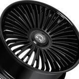 1 X Dolce Luxury Razzo 24X10 Blank 73.1 Hub 6.48 Offset Glossy Black Lip Matte Black Face Wheel Rim