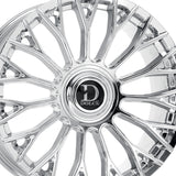 1 X Dolce Luxury Roma 22X9 5X112/114.3 73.1 Hub 6.38 Offset Chrome Wheel Rim