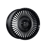 1 X Dolce Luxury Trento 20X10.5 5X108/112 73.1 Hub 7.32 Offset Glossy Black Wheel Rim
