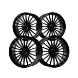 1 X Dolce Performance Ghost 19X8.5 5X112 66.56 Hub 5.85 Offset Gloss Black Wheel Rim