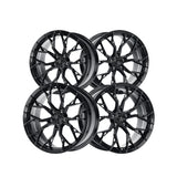 1 X Dolce Performance Aria 20X8.5 5X112 66.56 Hub 6.13 Offset Gloss Black Wheel Rim
