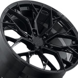 1 X Dolce Performance Aria 20x8.5 5x120 72.56 Hub 5.85 Offset Gloss Black Wheel Rim